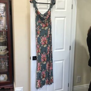 Lulus floral off the shoulder maxi dress